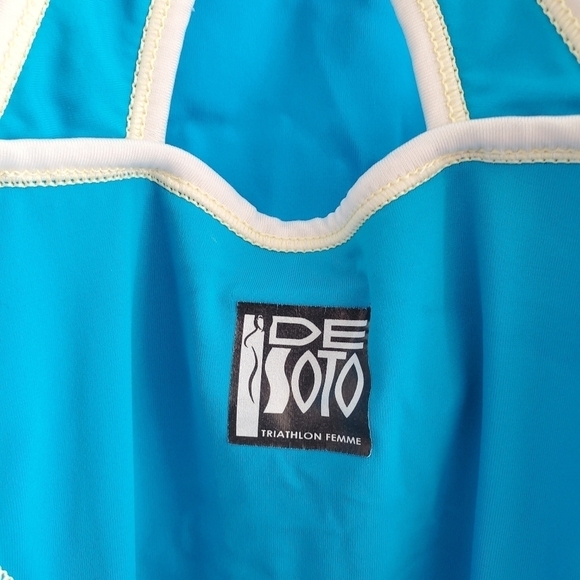 De Soto Triathlon Femme Blue Cycling Tank Top - Picture 4 of 7